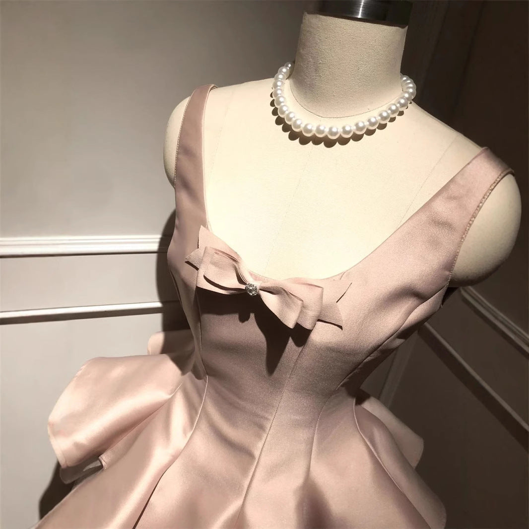 FLUFFY MINI DRESS PINK, PARTY COCKTAIL SILHOUETTE