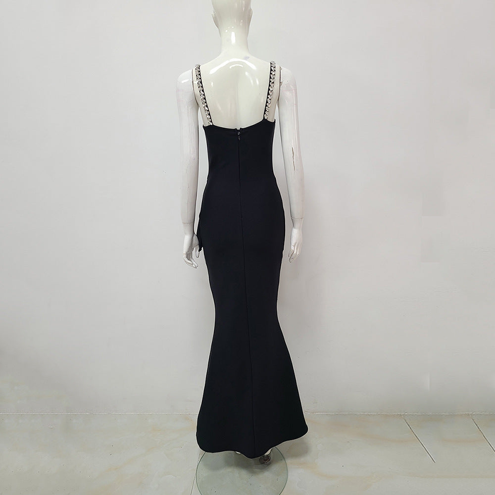 CRYSTAL MERMAID BANDAGE COCKTAIL DRESS