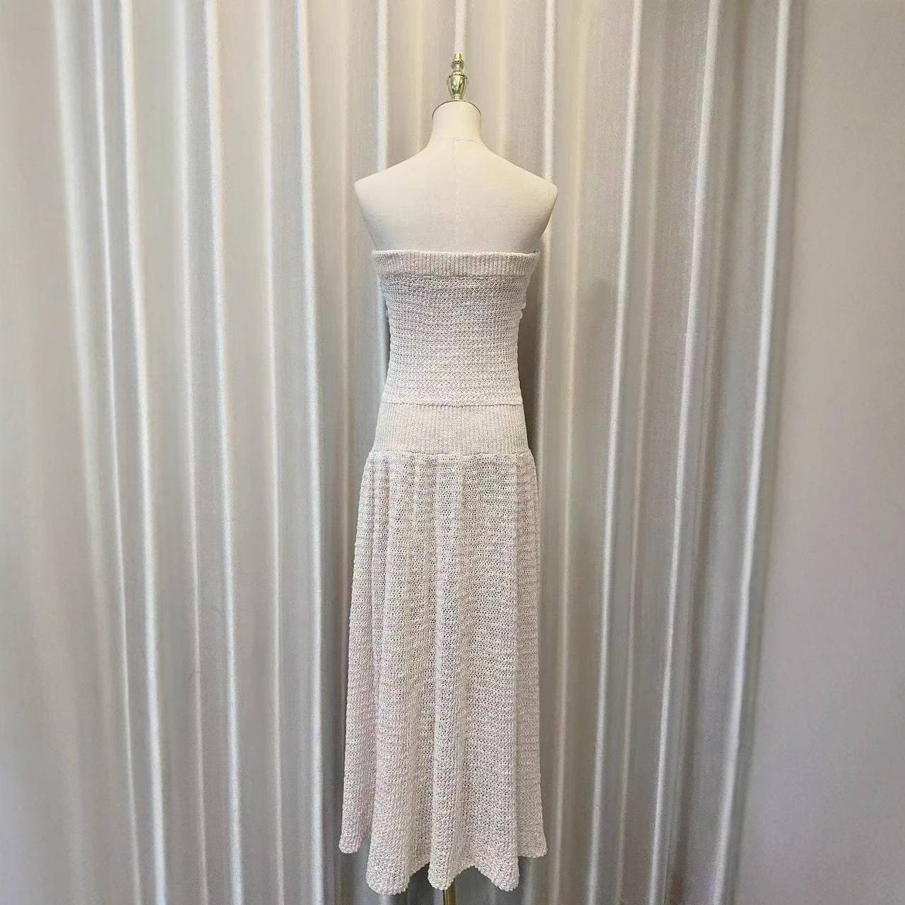 KIMBERLEY BEIGE OFF-SHOULDER SEQUIN MAXI DRESS