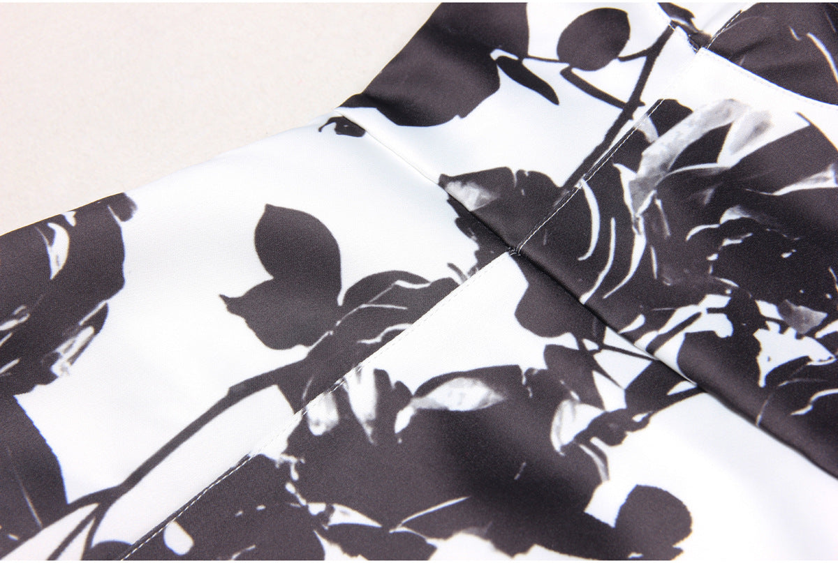 TABITHA TWO-TONE FLORAL MINI DRESS
