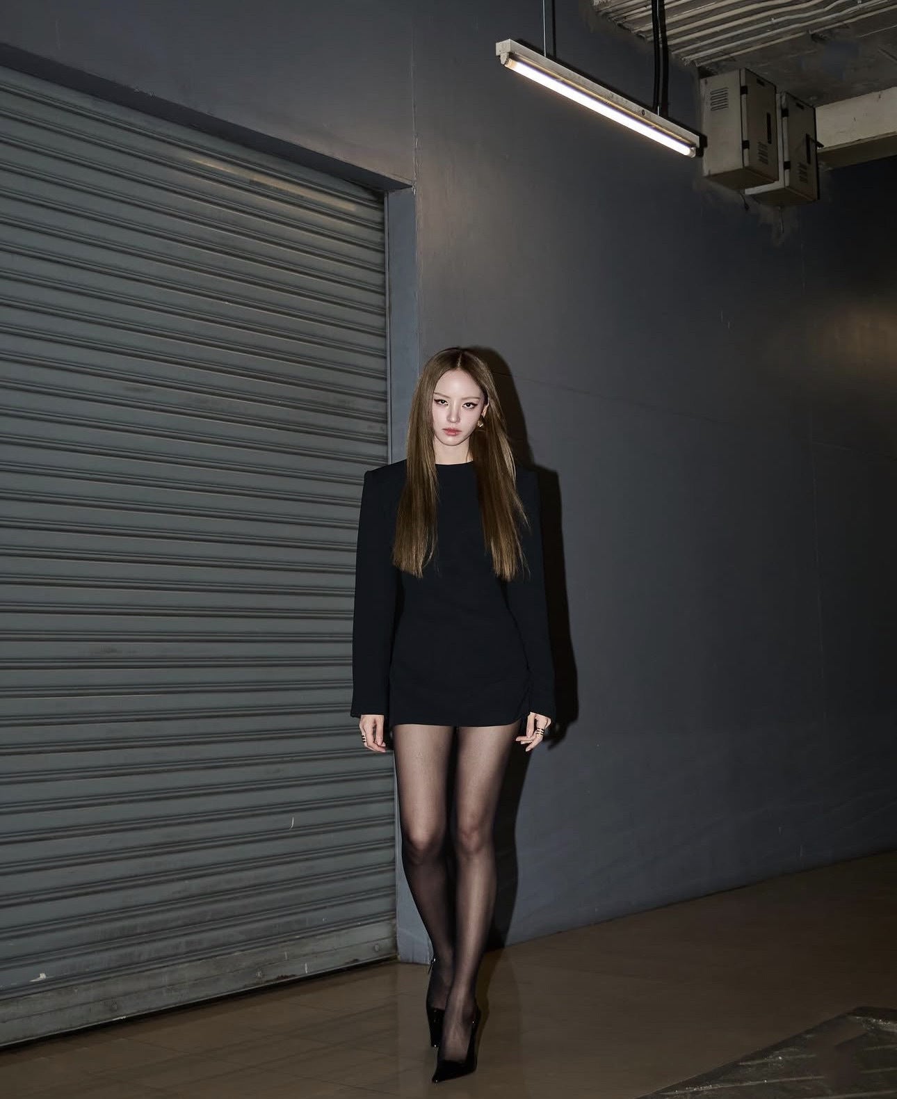 HEDDA CREPE MINI DRESS BLACK SUIT STYLE