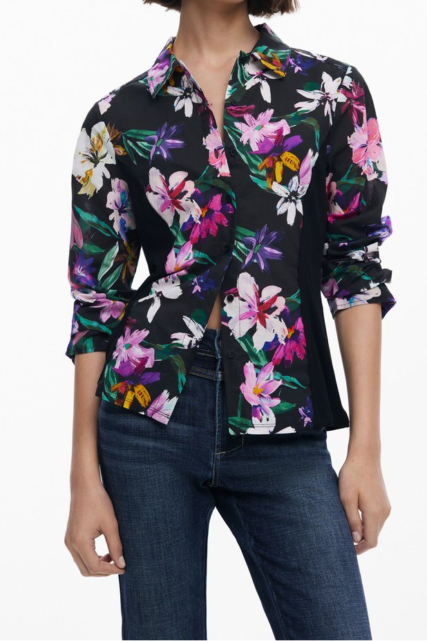 VIBRANT FLORAL LONG SLEEVE BUTTON-DOWN SHIRT