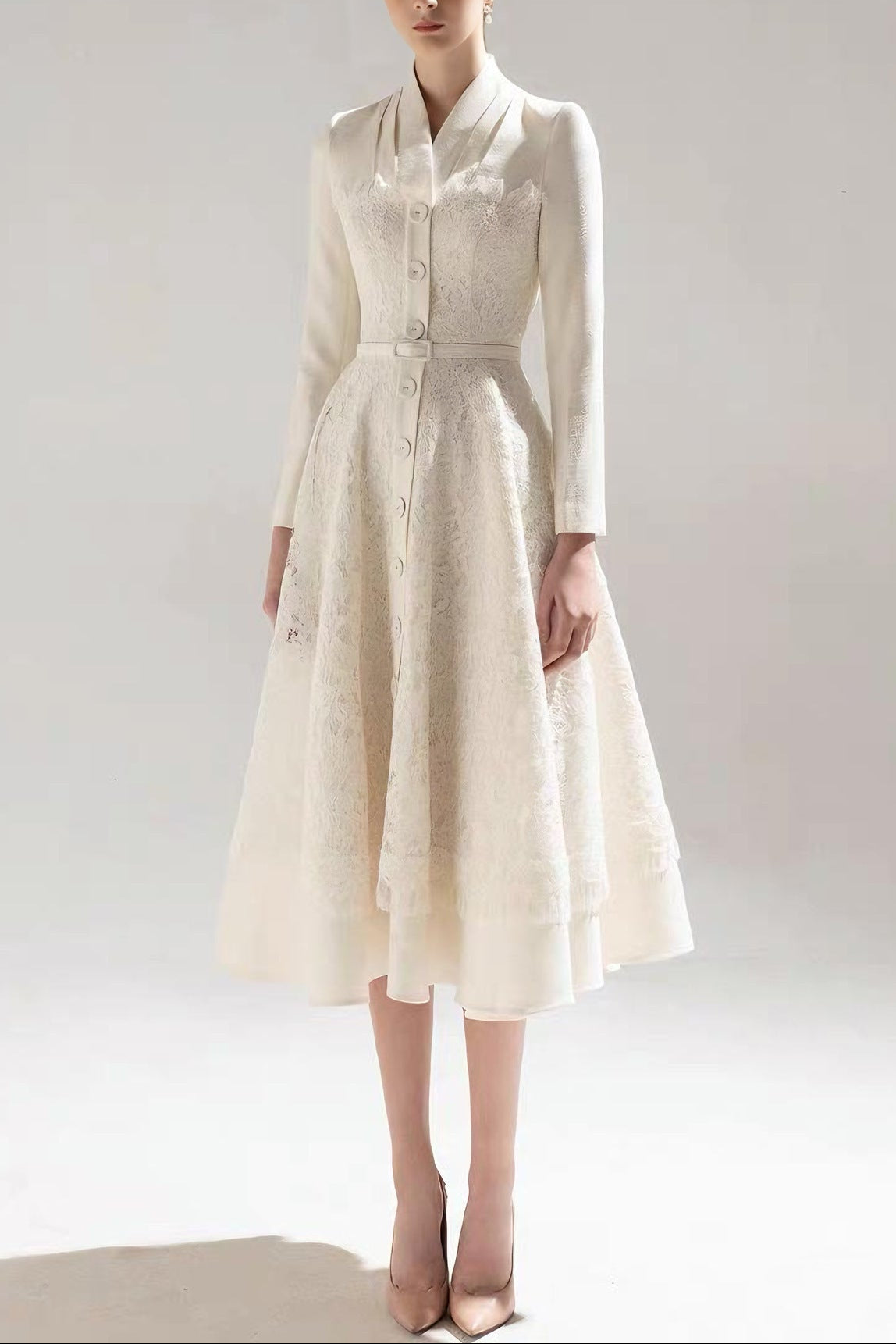 ANNA LACE MIDI BLAZER DRESS, APRICOT PATCHWORK