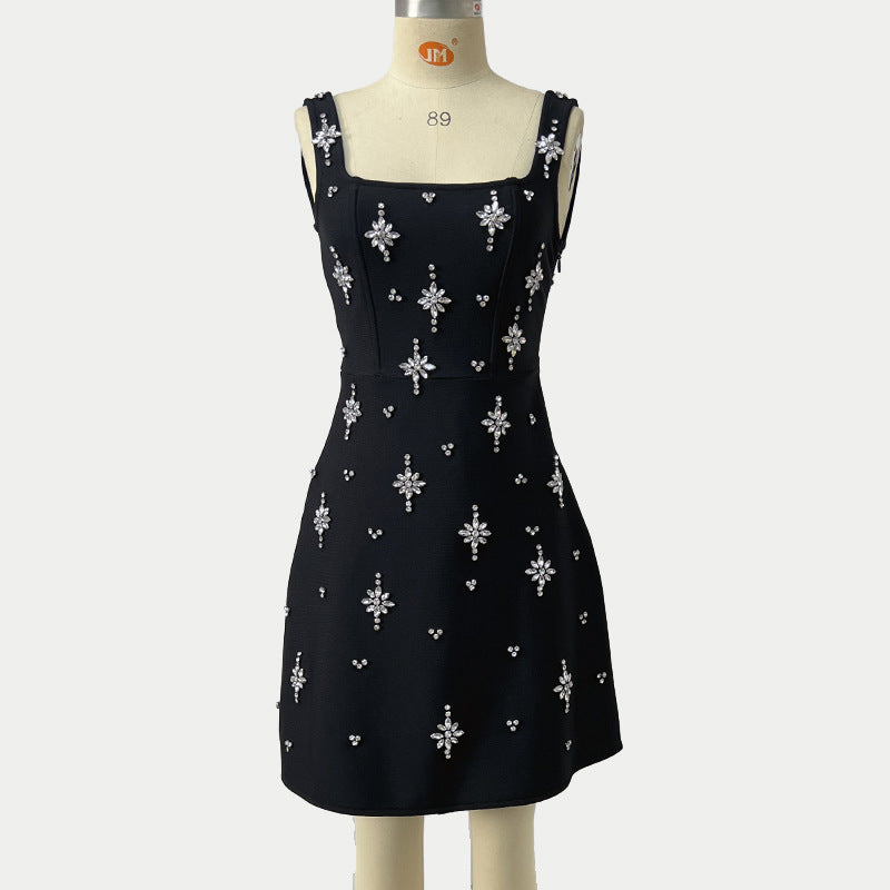 ADORA SLEEVELESS BANDAGE DIAMOND BOW MINI DRESS
