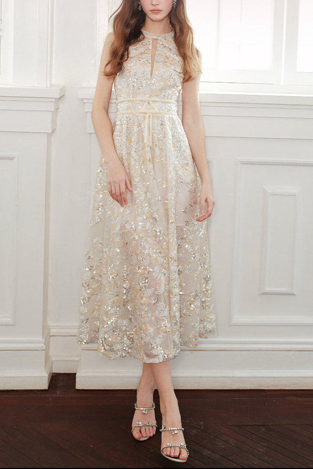 O1CN01PEMeNo21Vvigyfnzi__75356991 GOLD SEQUIN FLORAL EMBROIDERY BANQUET GOWN