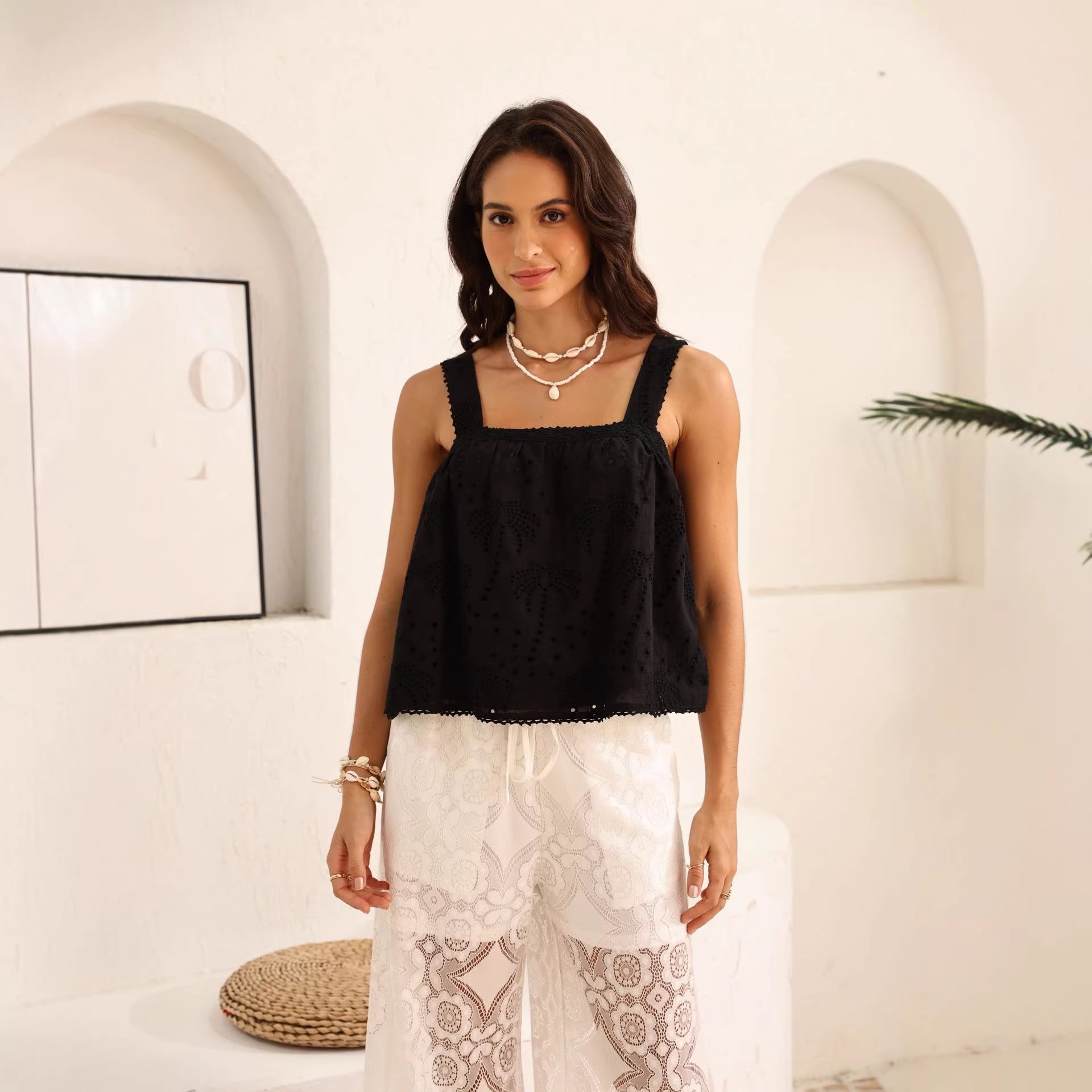 COTTON BACKLESS TOP FOR NIGHT OUTS