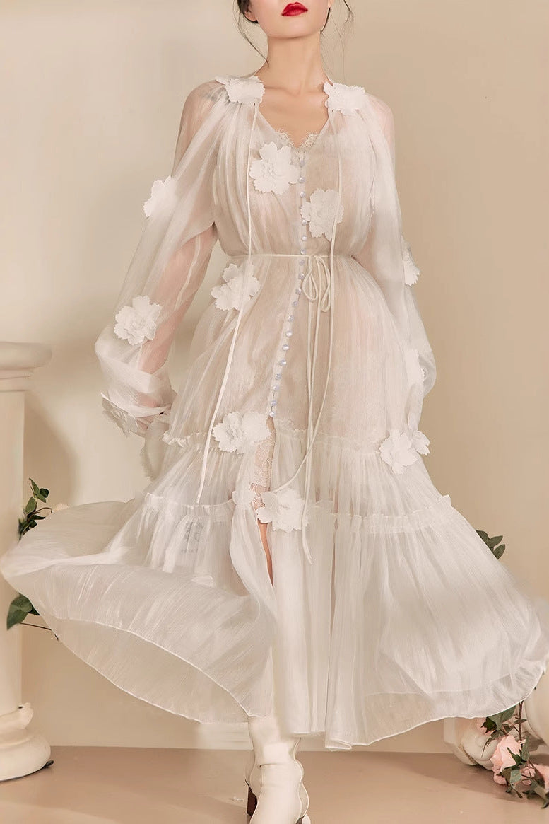 O1CN01Qip9SX254go8ZXMRV__1008667473-0-cib 3D FLORAL LACE-UP MAXI DRESS, BOHO WEDDING GUEST