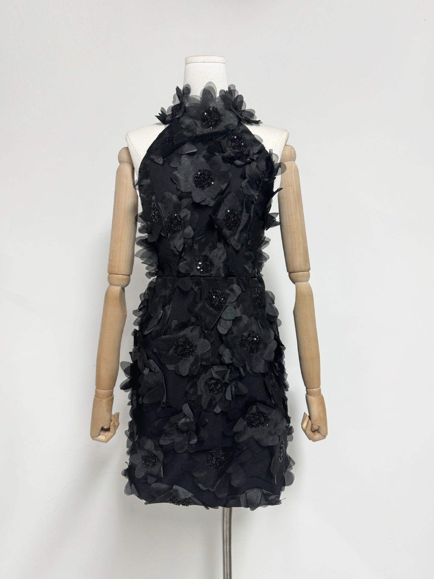 BLACK CHERRY BLOSSOM MINI DRESS, FLORAL PARTY