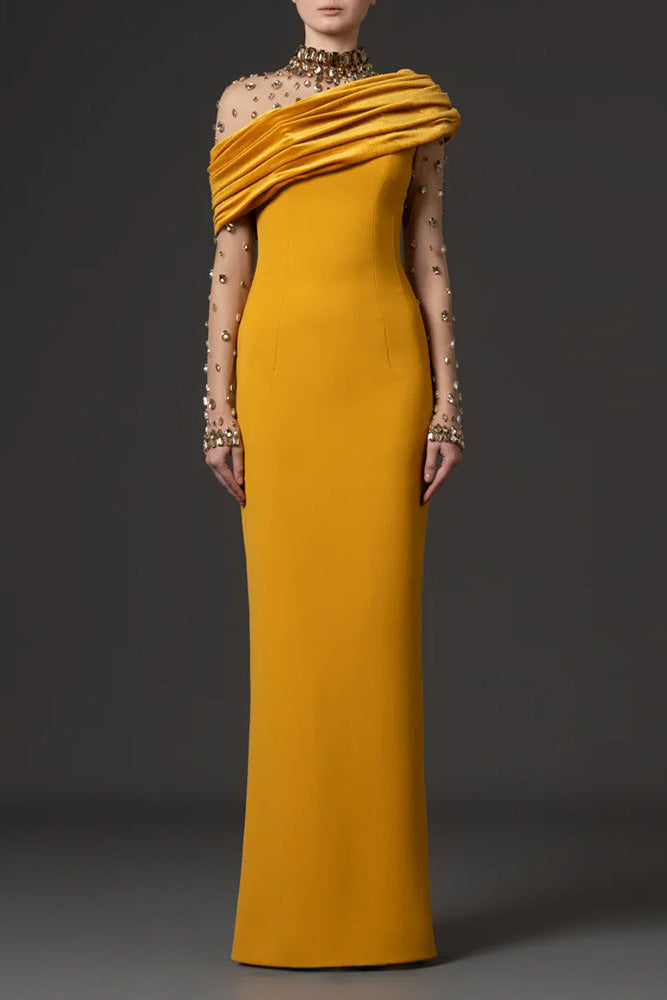 O1CN01QlII111K1gOU2RDvr__2209082001104-0-cib MESH PANEL BEADED RHINESTONE MAXI DRESS YELLOW