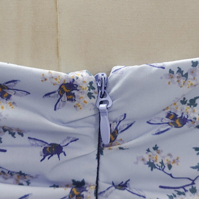LESLEY BLUE FLORAL MINI DRESS WITH BLOOMERS