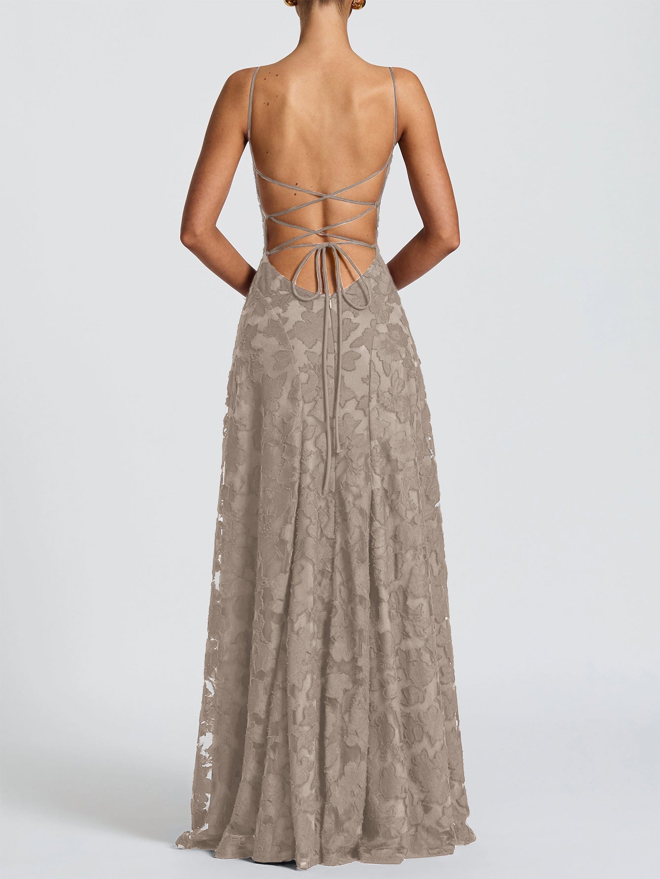 KHAKI FRANCIS MAXI DRESS CASUAL OCCASION