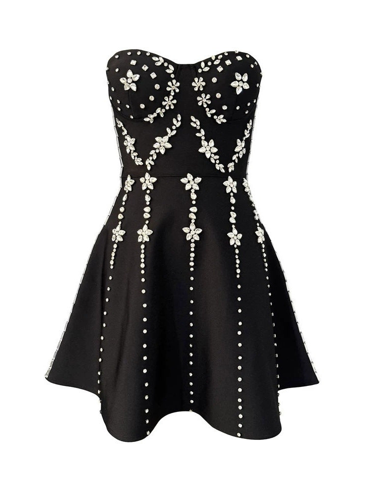 JULIE STRAPLESS BANDAGE MINI DRESS FOR PARTY