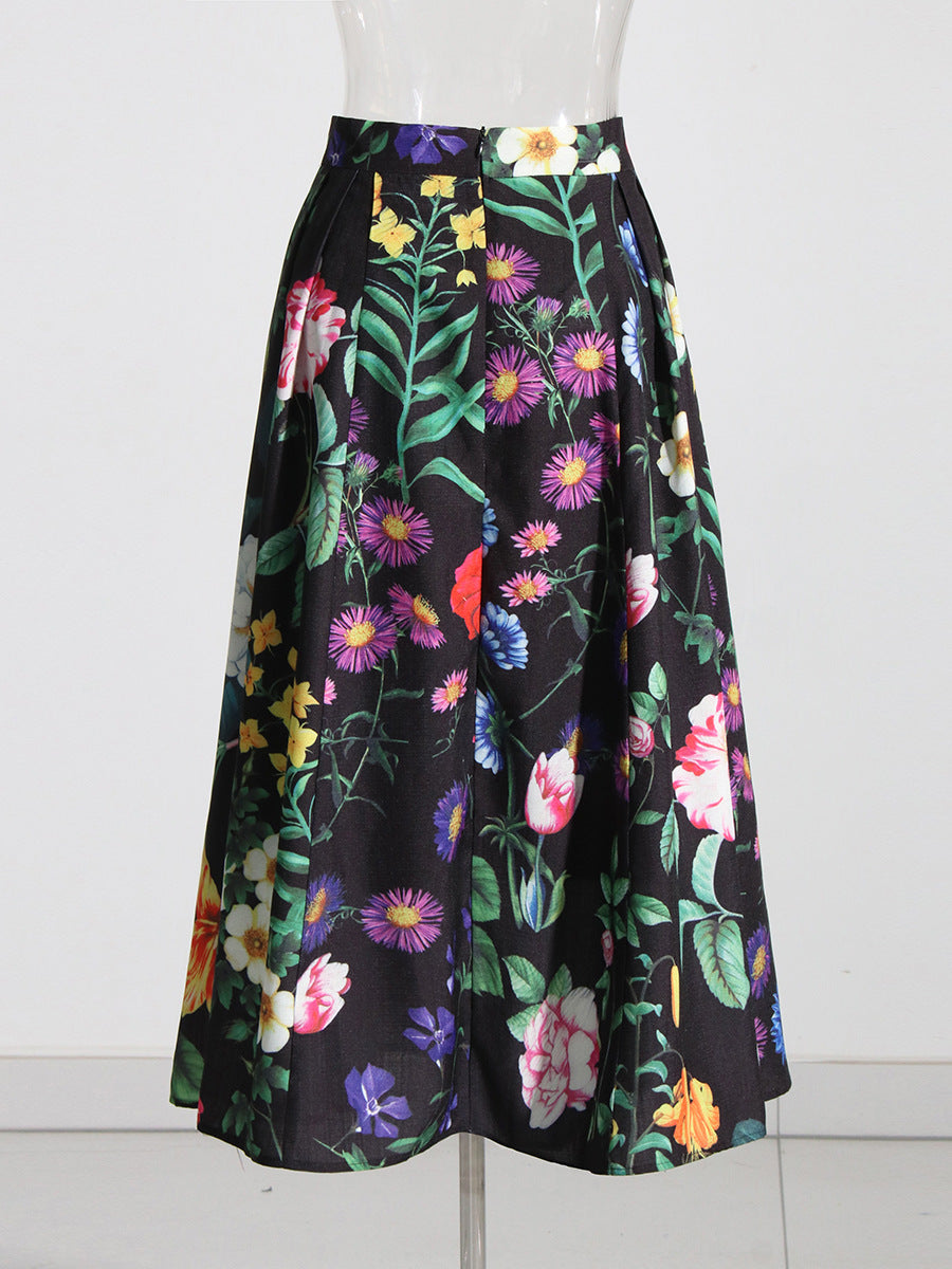 FLOWER PRINT TWO PIECE SET VACATION OUTFIT