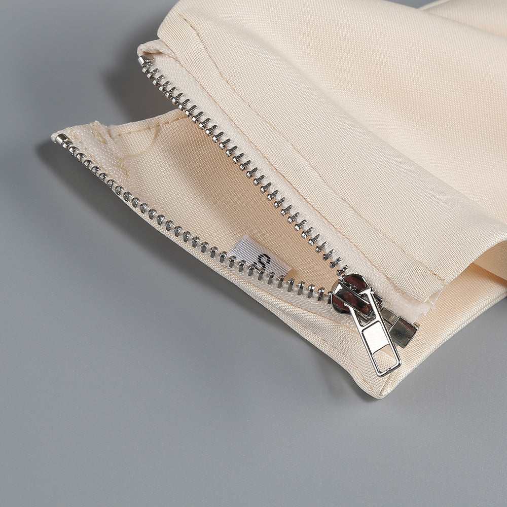 CRYSTAL FISHTAIL SKIRT SET, APRICOT, EVENING