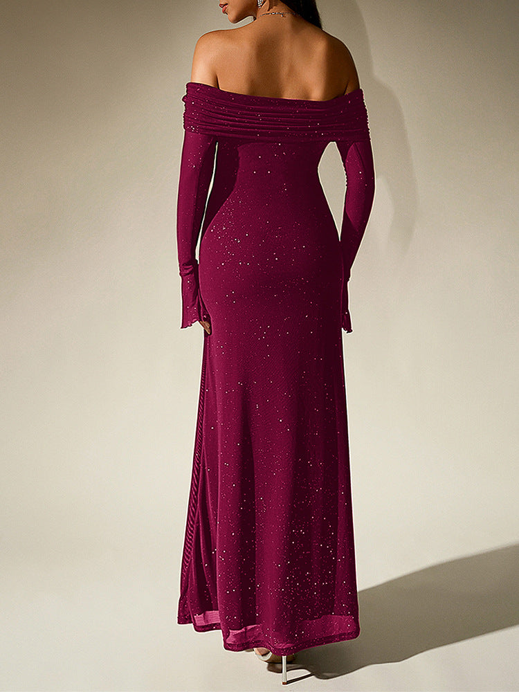 O1CN01RhZsI123jKkLl1769__3423897291-0-cib SPRINKLED STRAPLESS LONG SLEEVE MAXI DRESS