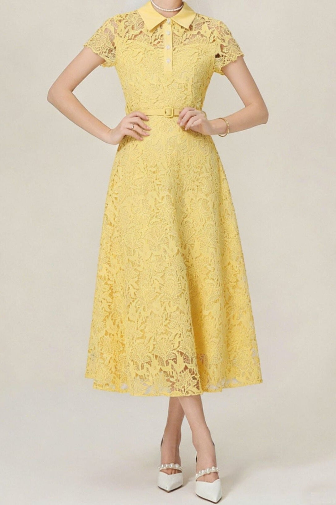 O1CN01SF2bNr26mUQ92gnBO__2220770937704-0-cib LACE COLLAR BELTED MIDI DRESS FOR WEDDING GUEST