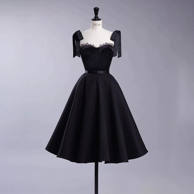 BLACK VELVET RETRO SUSPENDER UMBRELLA DRESS SET