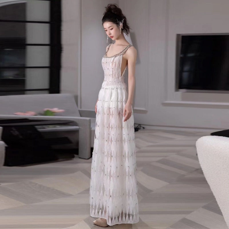 APPHIA BEAD MAXI DRESS, BOHO PARTY GOWN