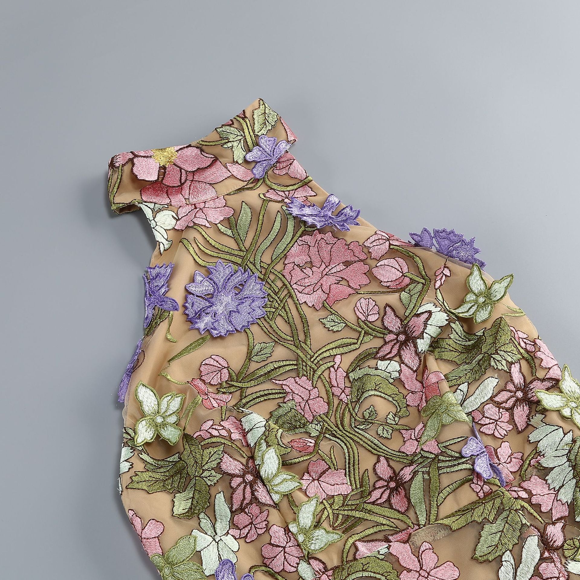 URSULA FLORAL HALTER MINI DRESS