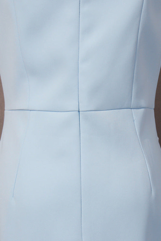 SABRINA 3D FLOWER MIDI DRESS BLUE WEDDING GUEST