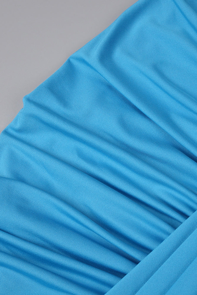 LILY DRAPE DISCONNECT MAXI DRESS, BLUE, COCKTAIL
