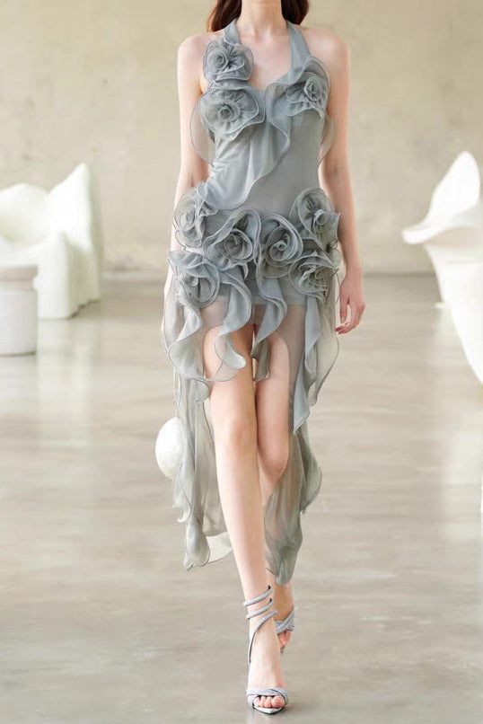 O1CN01UEUbmK1y1l0ThbpHJ__4292966519-0-cib_1ed3e385-1830-4630-a601-59c715123b7b MELISSA GREY FLOWER ASYMMETRIC MINI DRESS