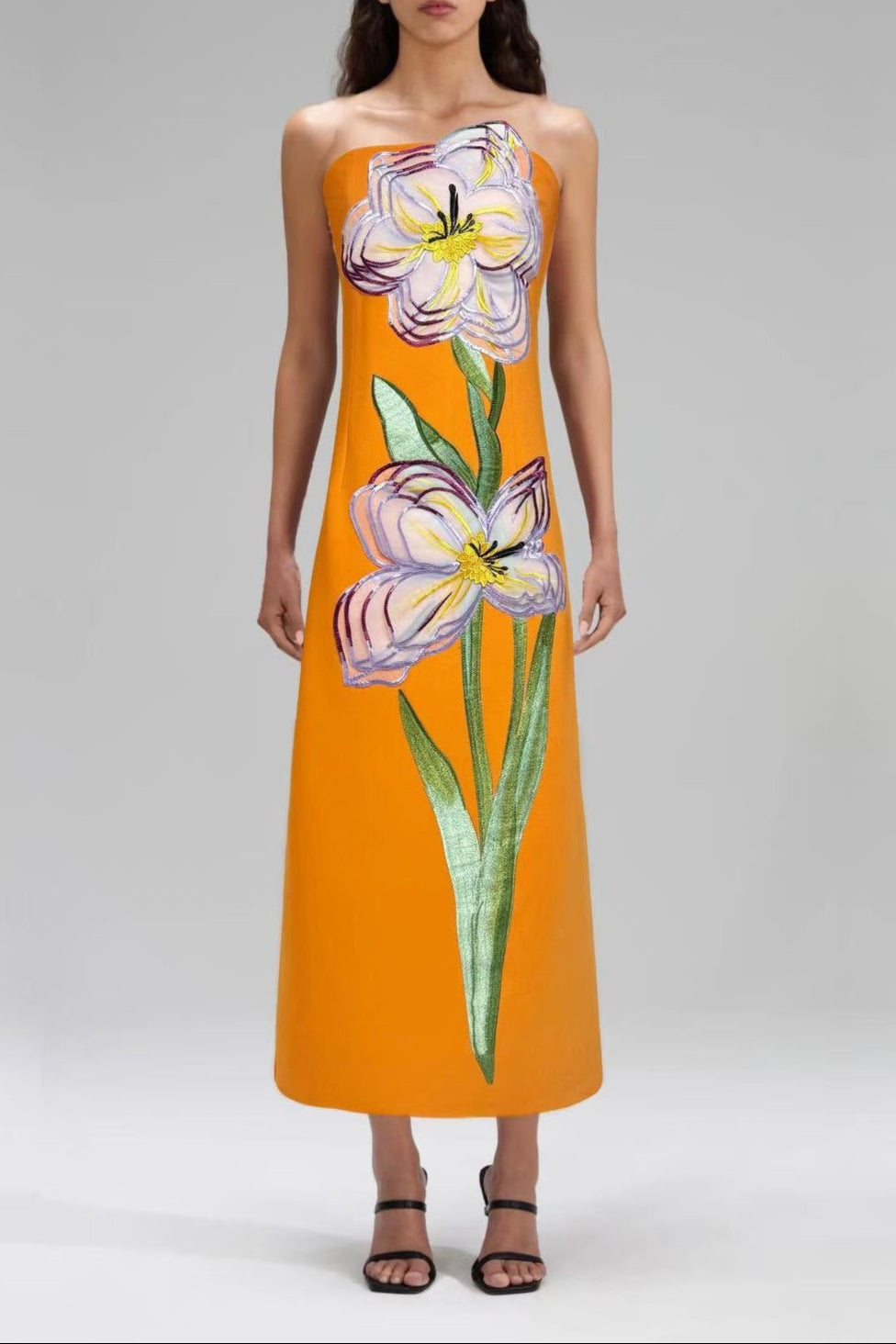 O1CN01UkD46k1s6RNPkVEpb__2215925215717-0-cib SUZANNE ORANGE FLORAL BUSTIER MAXI DRESS