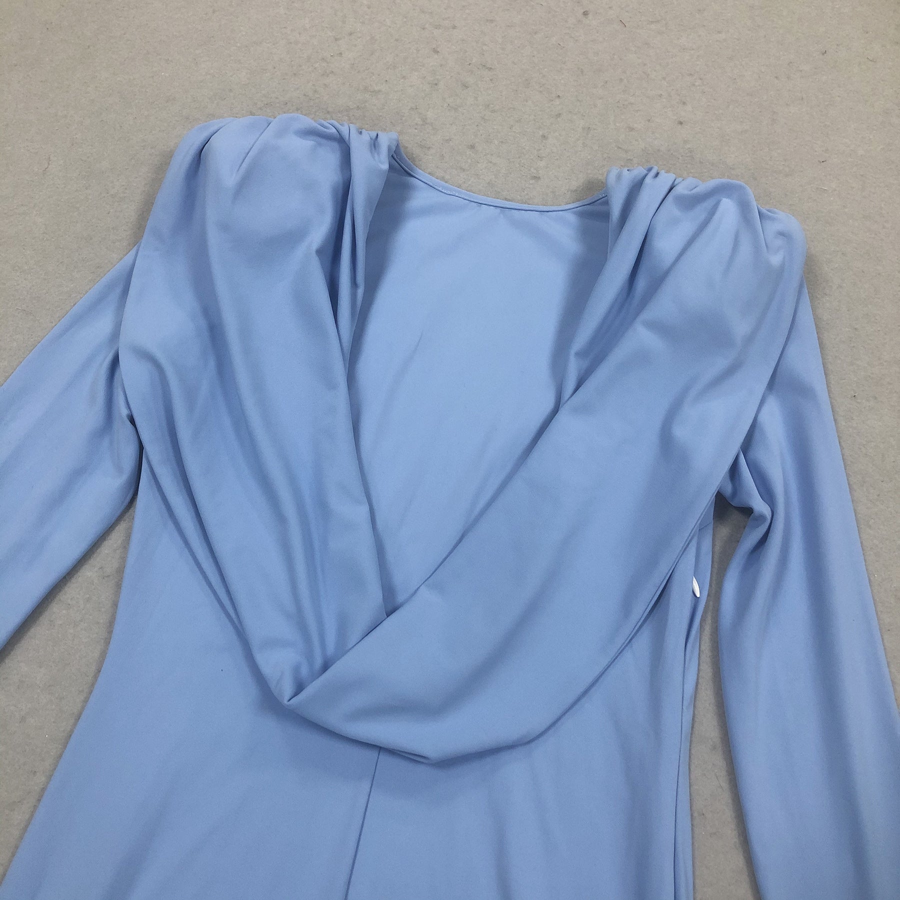 VICKY KNIT BACKLESS BODYCON MAXI DRESS BLUE