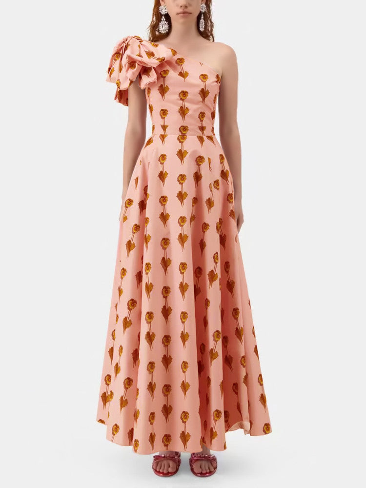 O1CN01Vsa7Pz1SvZbfnvVcd__277952309 PINK BOW PRINT SLANTED SHOULDER DRESS