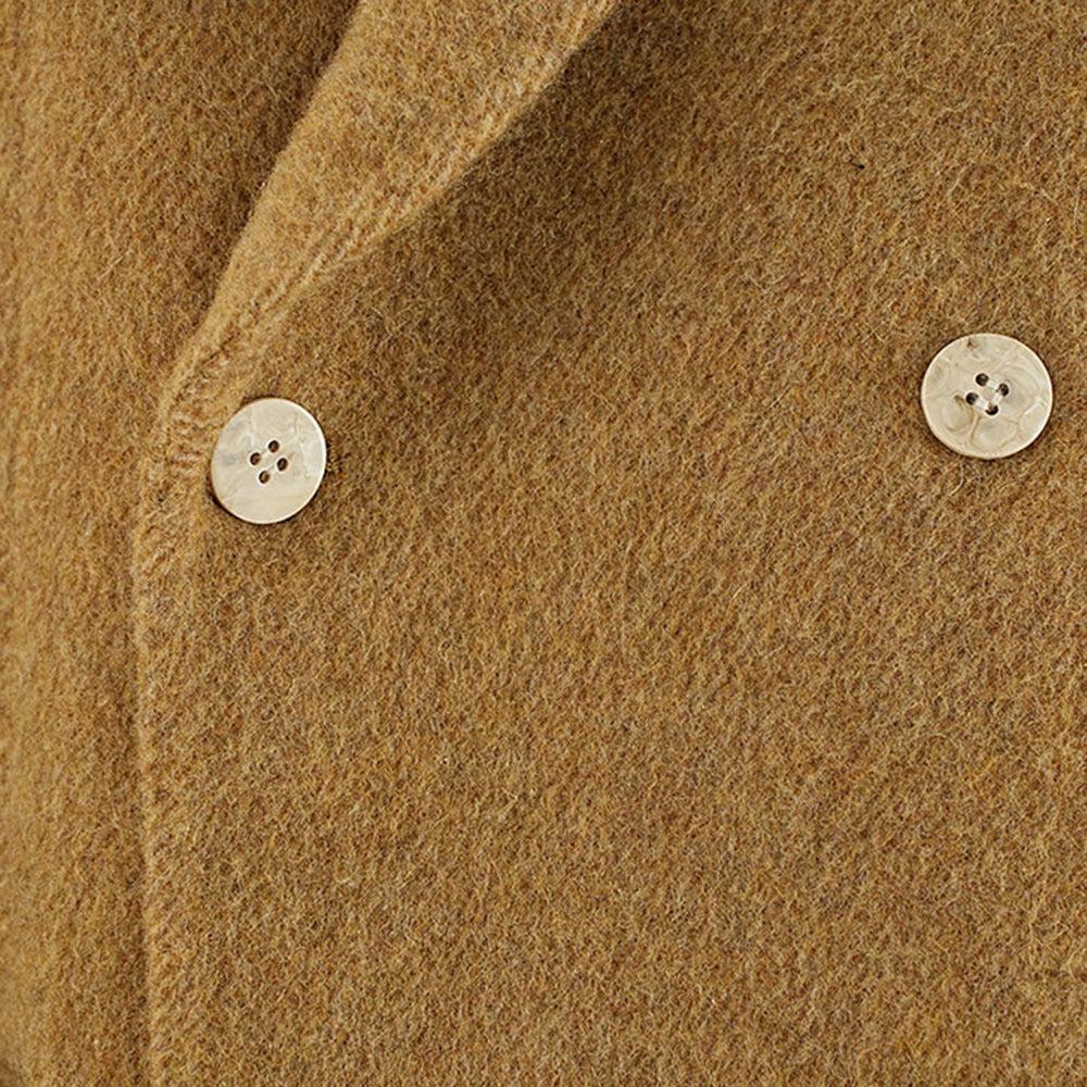 CLASSIC KHAKI WOOL COAT FOR WINTER