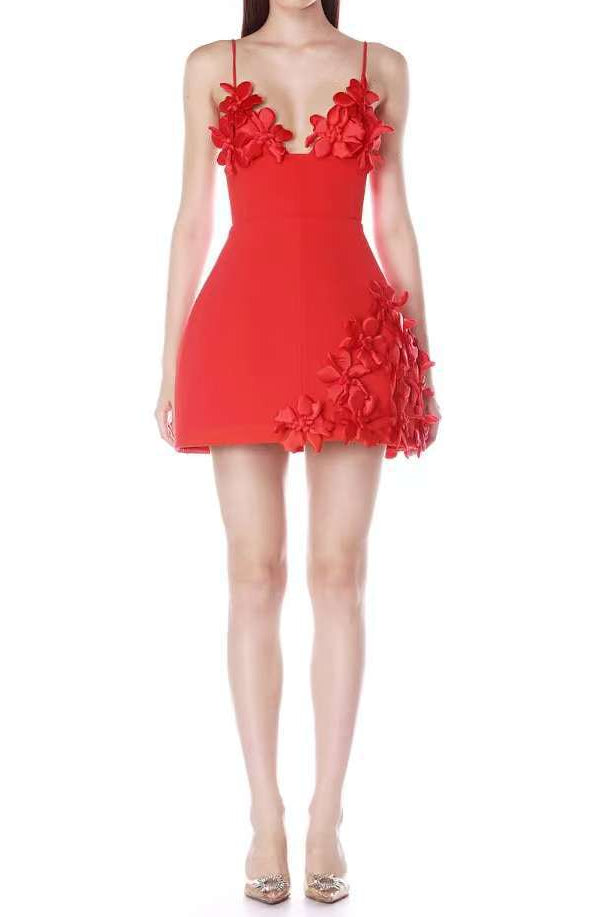 O1CN01WxwvkI1e6Wsie7rgt__2212473073822-0-cib LYUBA RED 3D FLOWER A-LINE MINI PARTY DRESS