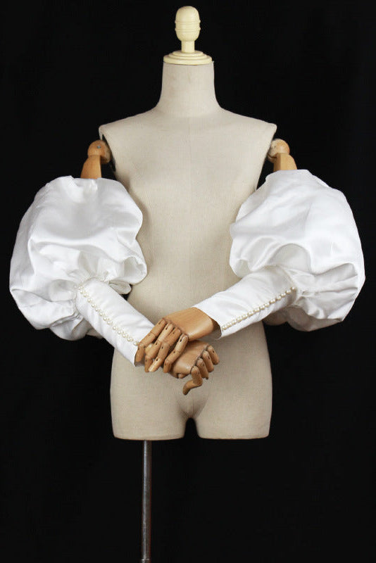 O1CN01XHxnhU1lyIcqcb9n8__2219585364887-0-cib DETACHABLE SATIN PUFF PEARL CUFF SLEEVES