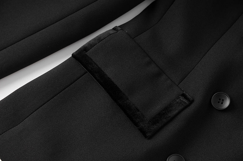 DRAGONFLY EMBROIDERY BLAZER BLACK OVERSIZE BLAZER