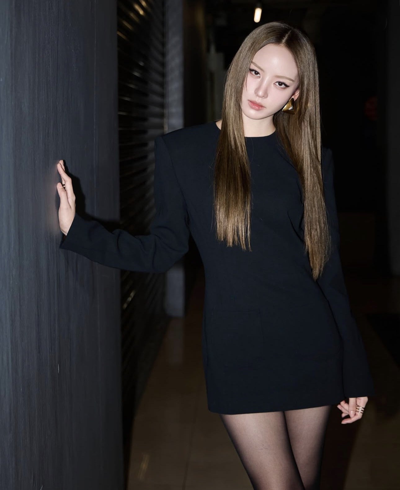 HEDDA CREPE MINI DRESS BLACK SUIT STYLE