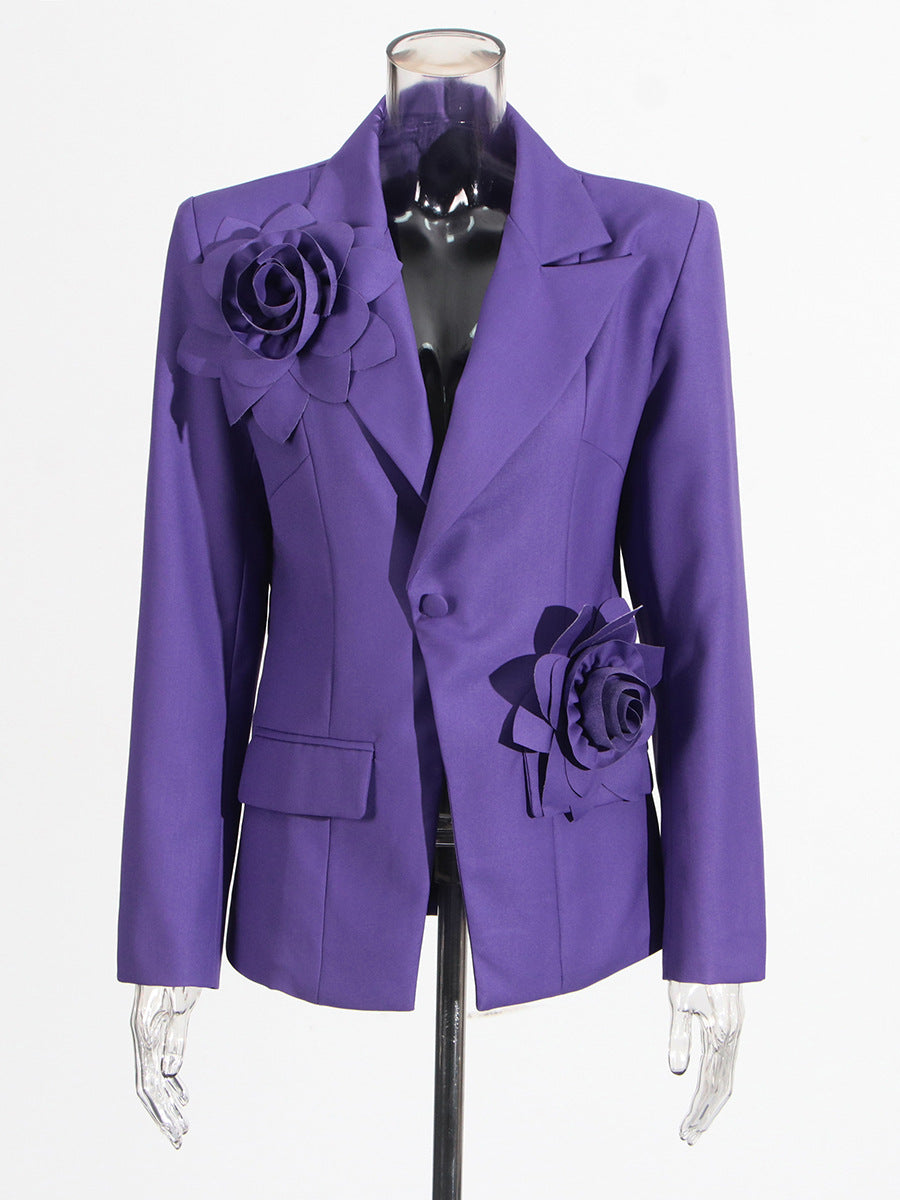 AHARON BLAZER: CROSS LAPEL FLOWER WEDDING