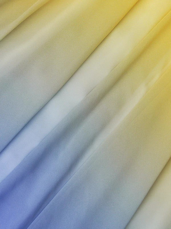 GRADIENT BALLOON SLEEVE MAXI DRESS FOR EVENTS