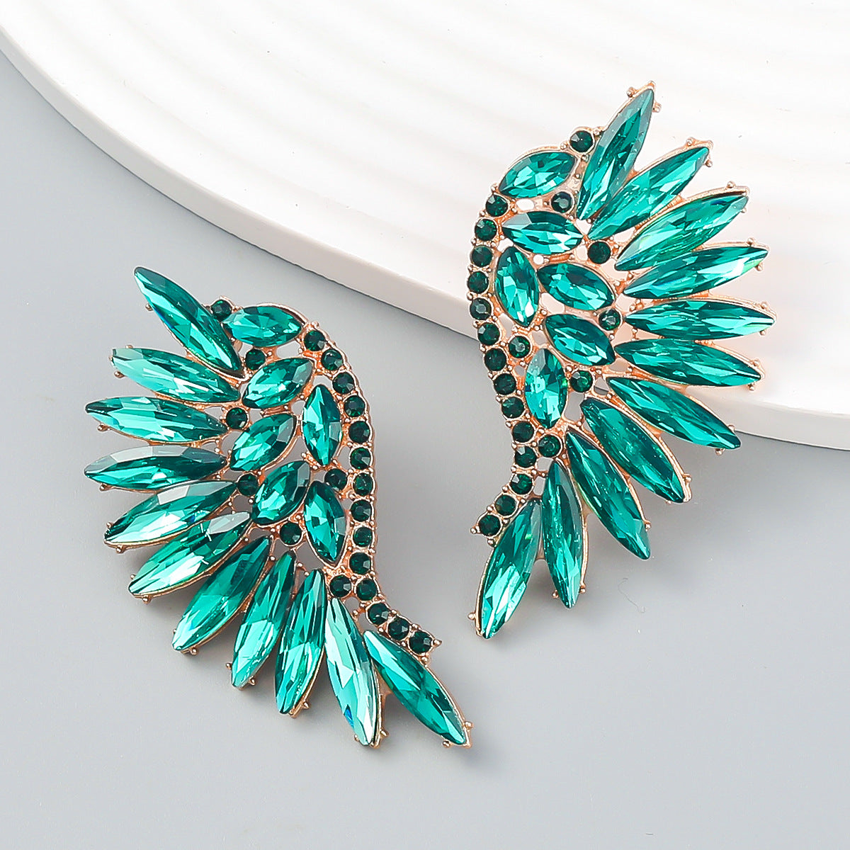 RAINBOW CRYSTAL DROP EARRINGS FOR PARTY