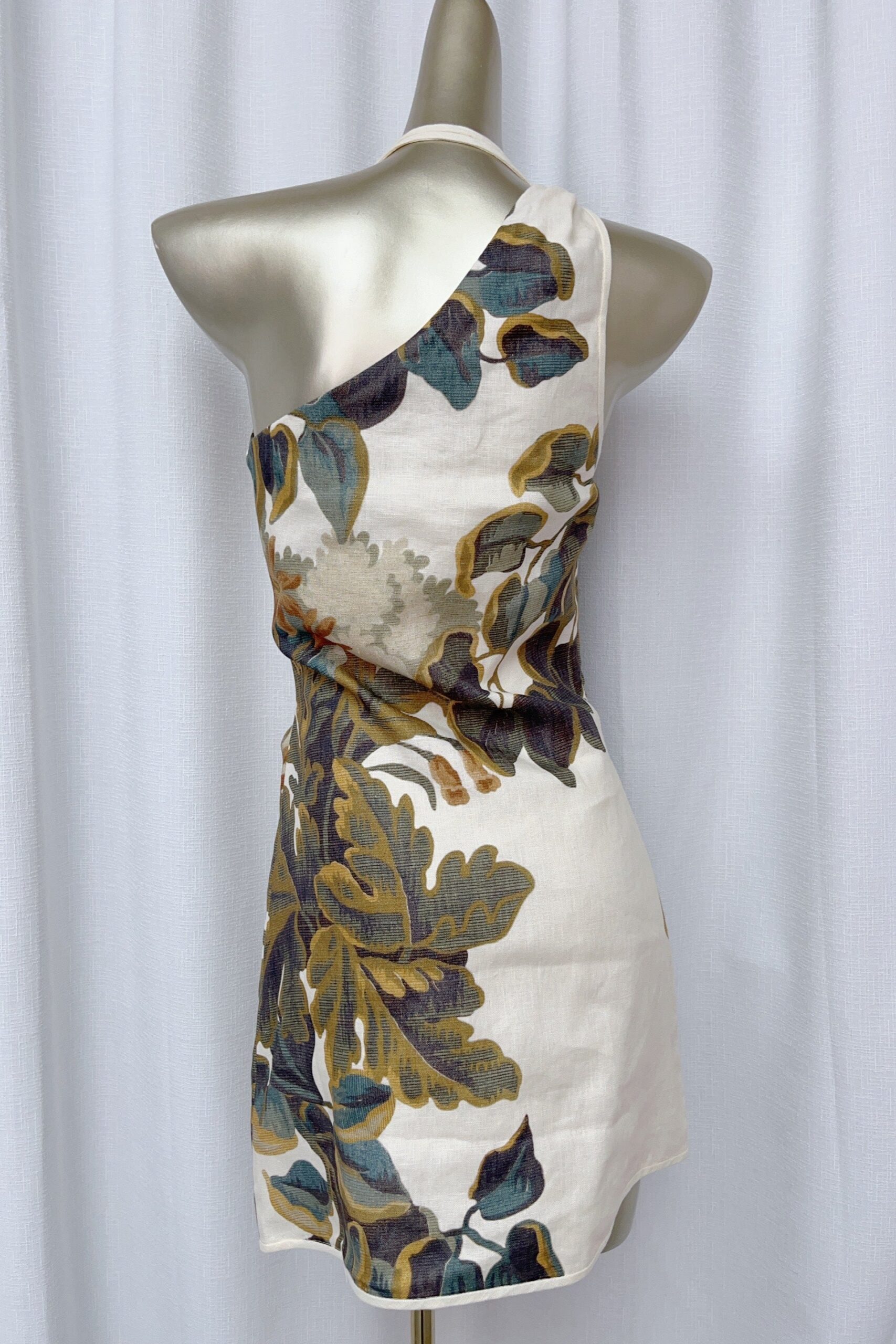 FLORAL ASYMMETRIC MINI DRESS FOR PARTY