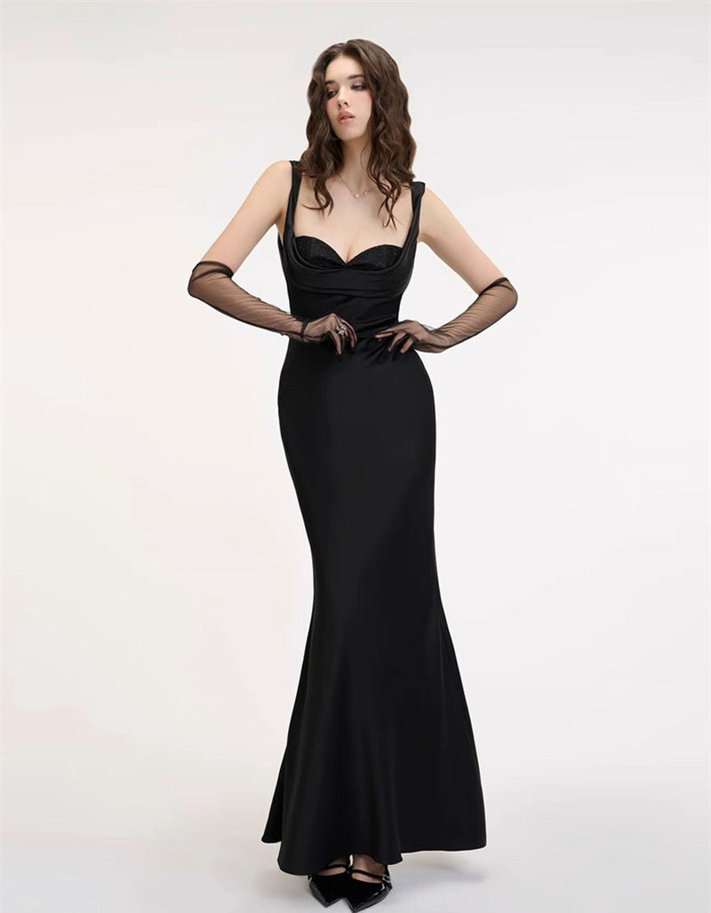 GWENDOLYN CORSET MERMAID MAXI DRESS WHITE