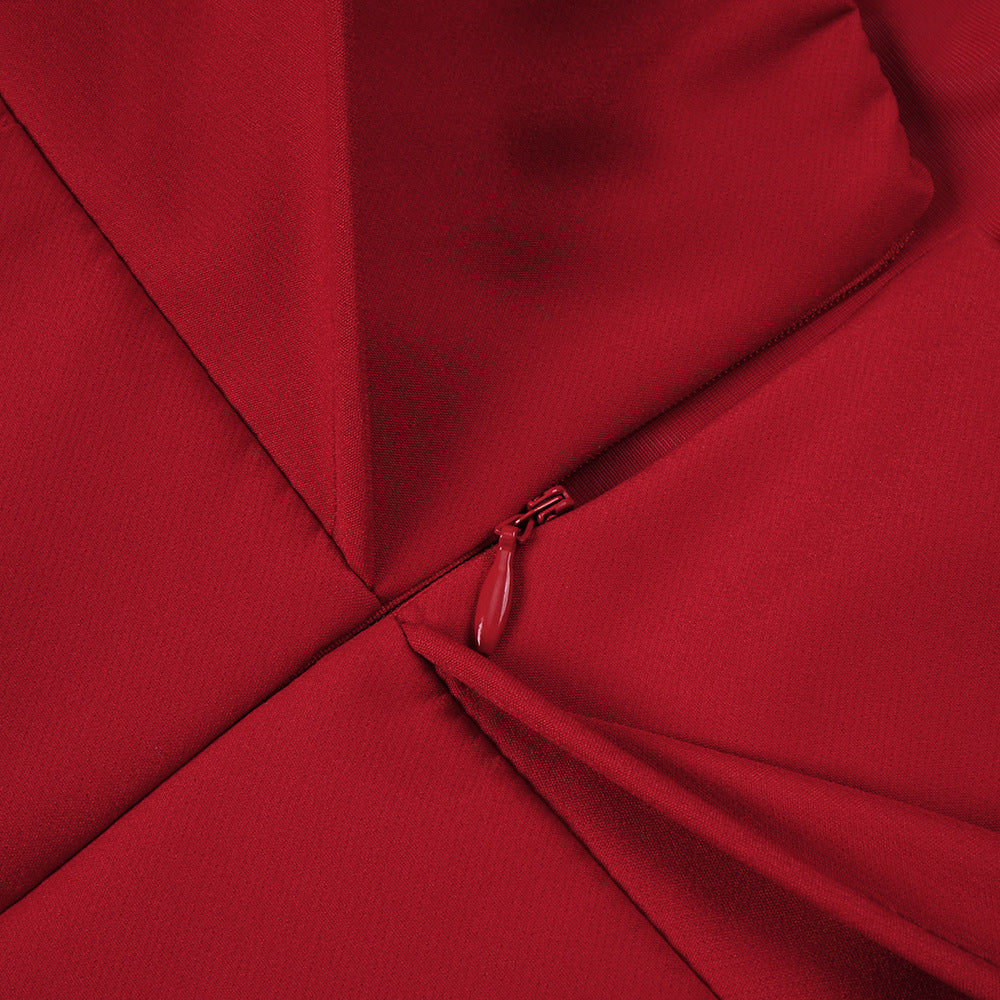 SCULPTURAL RED ROSE MINI DRESS FOR EVENTS