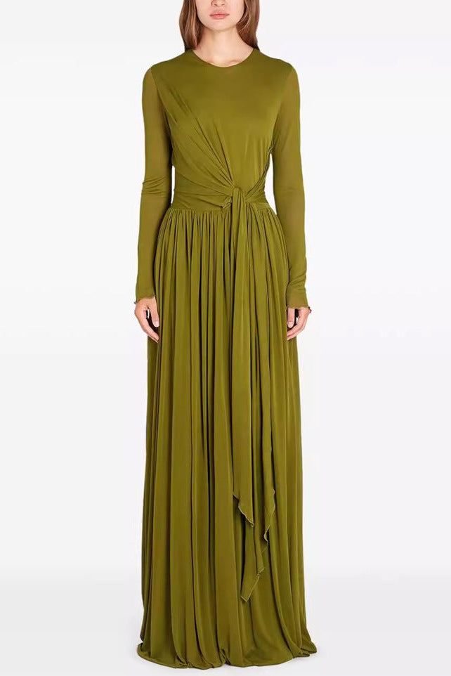 O1CN01c9LRq11S6jeRqsxp7__2918492198-0-cib ELEGANT PLEATED MAXI DRESS IN OLIVE GREEN
