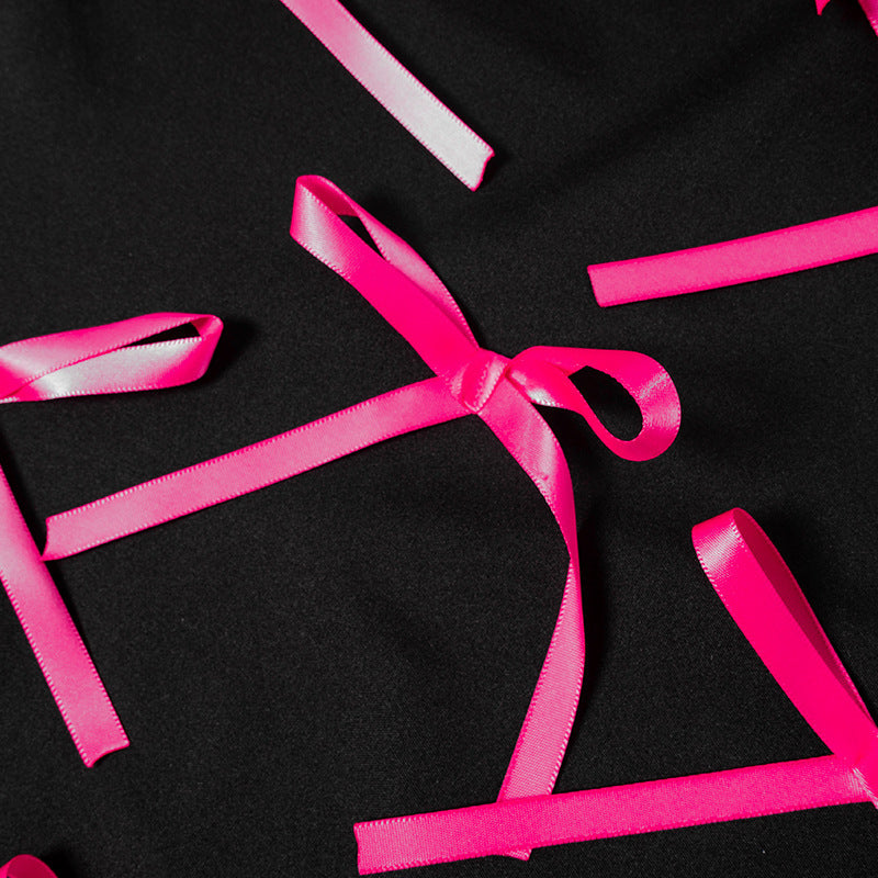 STRAPLESS BOW MINI DRESS FOR PARTY NIGHT