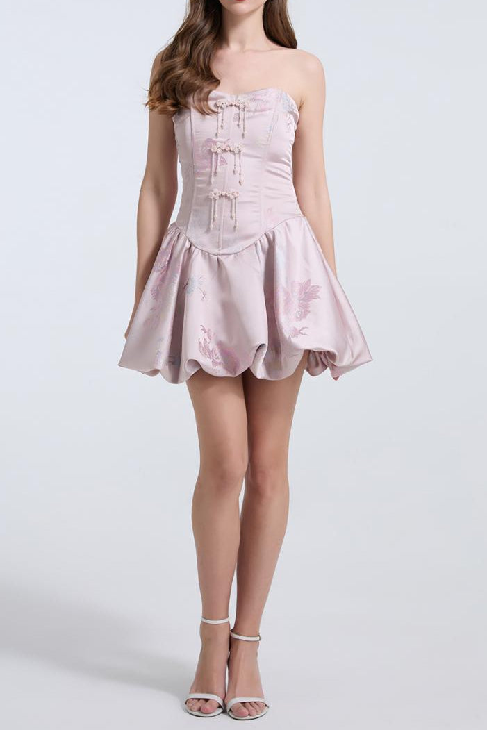 O1CN01dlawVQ1MUea0YBDjH__2924331438-0-cib LISA JACQUARD PINK FISHBONE BODICE A-LINE MINI DRESS