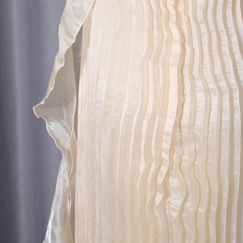QUINTINA OFF-SHOULDER PLEATED MAXI DRESS APRICOT