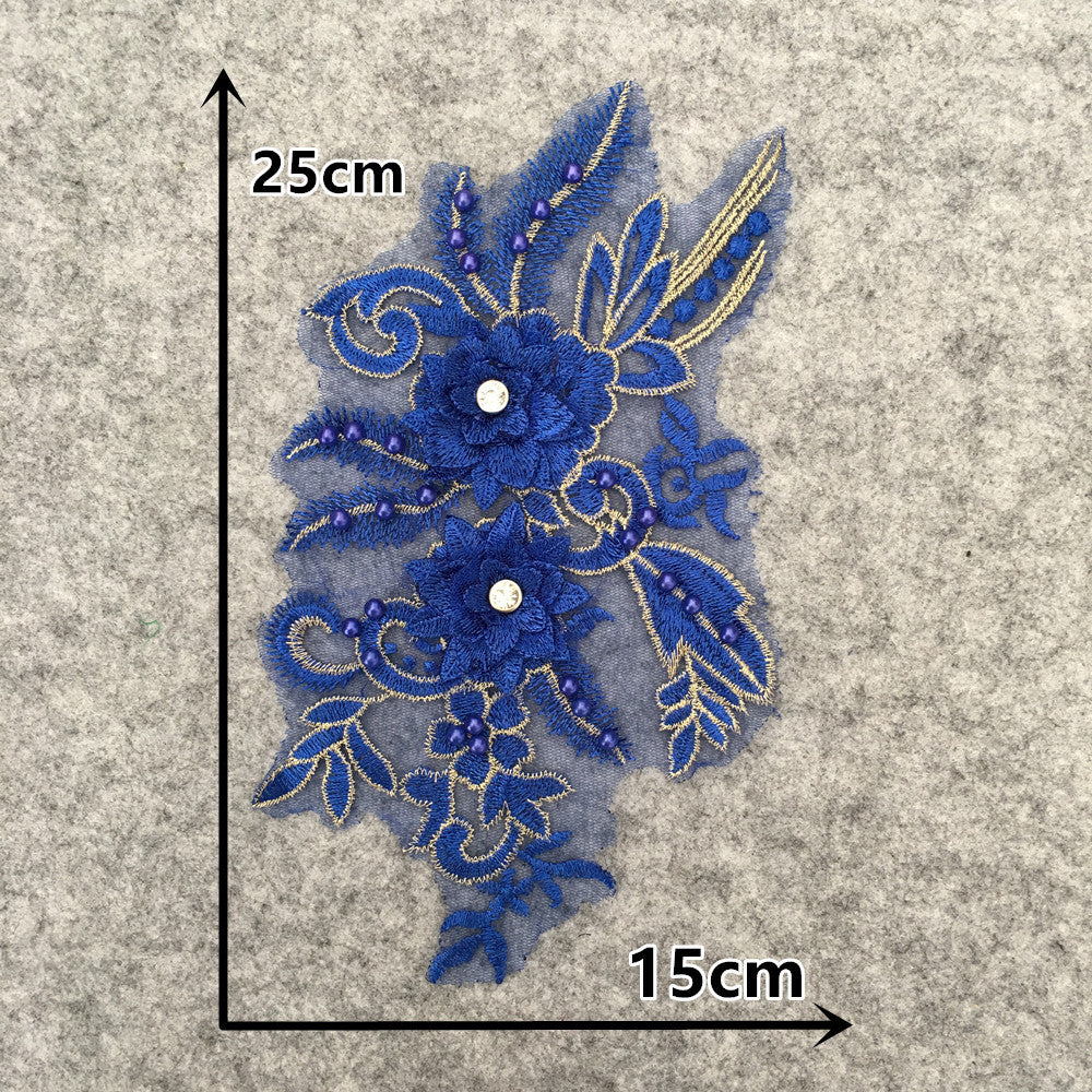3D EMBROIDERED LACE COLLAR, FLORAL DIY SEWING ACCESSORY FOR DRESSES
