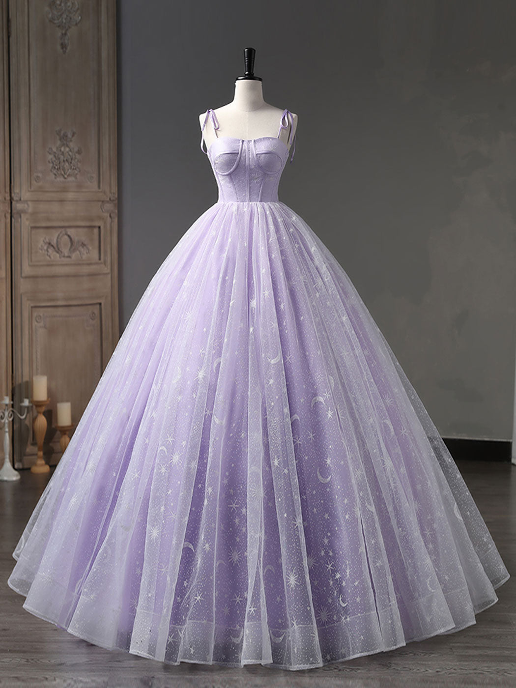 O1CN01f9Mfhe1hduHNOPSqK__2690354301 A-LINE TULLE PURPLE PROM GOWN