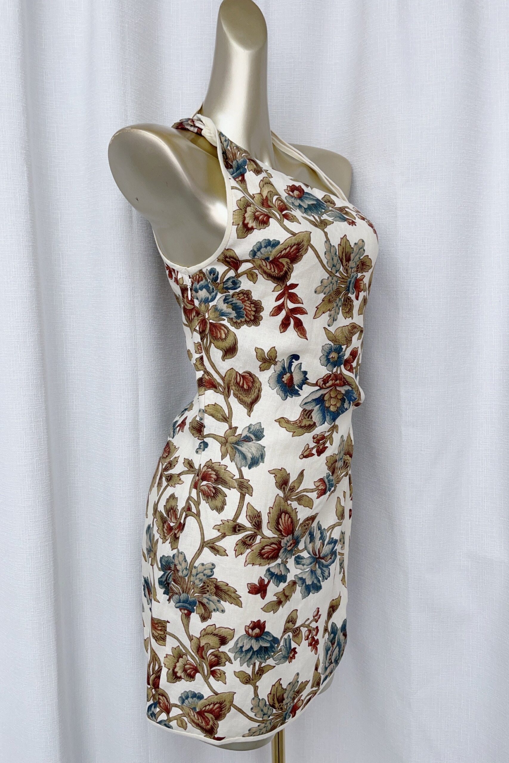FLORAL ASYMMETRIC MINI DRESS FOR PARTY