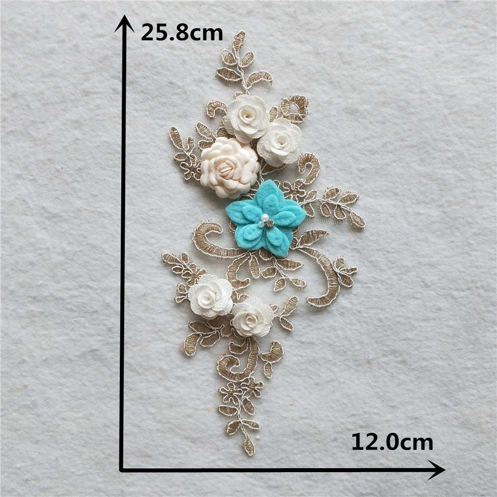 3D EMBROIDERED LACE COLLAR, FLORAL DIY SEWING ACCESSORY FOR DRESSES