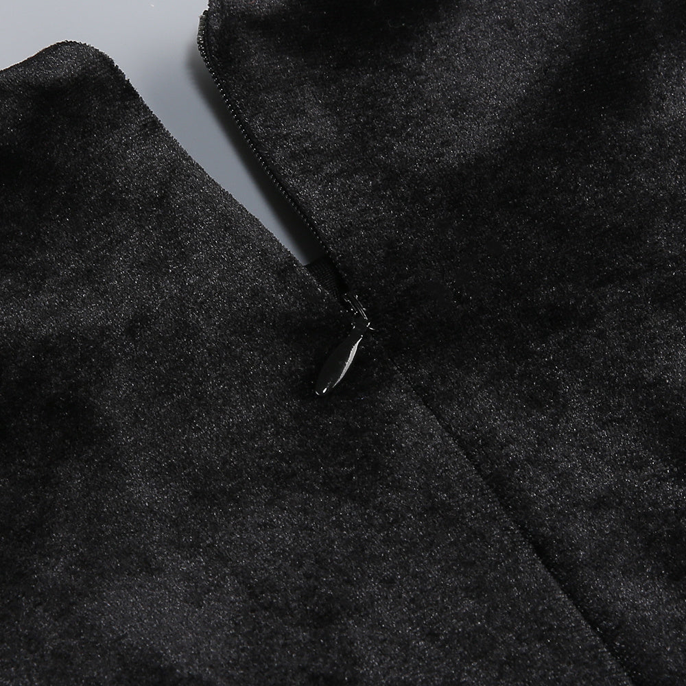 VICTORIA BOW VELVET MAXI DRESS FOR EVENTS