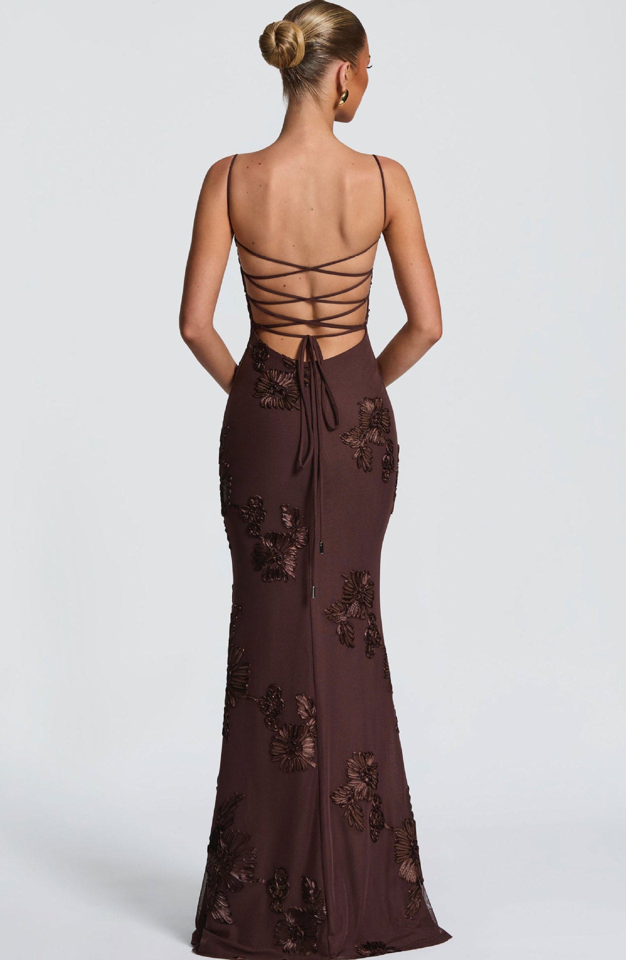 NEFERTITI BROWN MAXI DRESS - BOHEMIAN PARTY STYLE